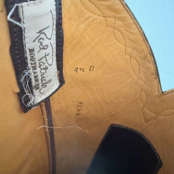 Rod Patrick Womens Cowboy Boots 9.5D Cowgirl Brown Shiny Nile Leather Round Toe - Picture 10 of 12